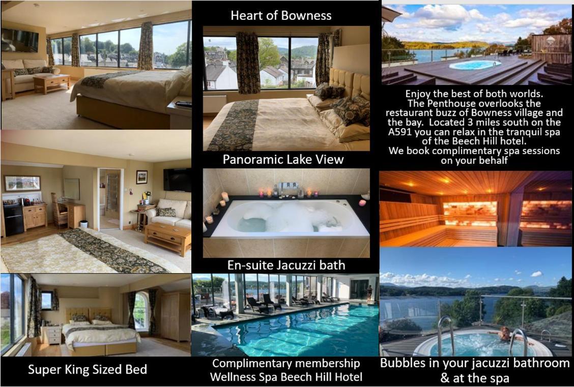 The Penthouse Bowness Luxury Loft Jacuzzi Bath & Complimentary Lakeview Spa Membership Esterno foto