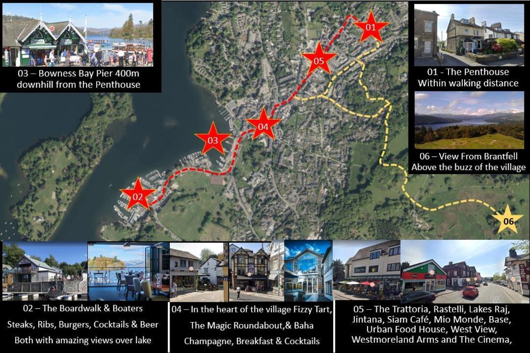 The Penthouse Bowness Luxury Loft Jacuzzi Bath & Complimentary Lakeview Spa Membership Esterno foto
